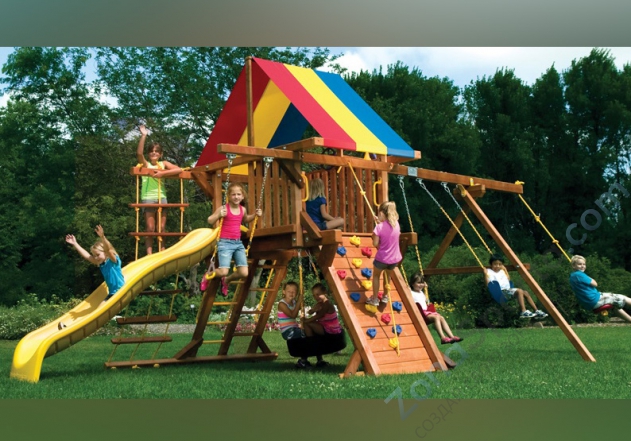 Детская игровая площадка Rainbow Play Systems Американ Кастл II Тент (American Castle Package II RYB)