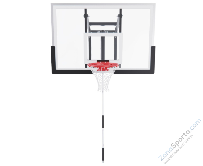 Баскетбольный щит DFC со съёмным регулятором высоты, стекло 6 мм, 120 х 80 см