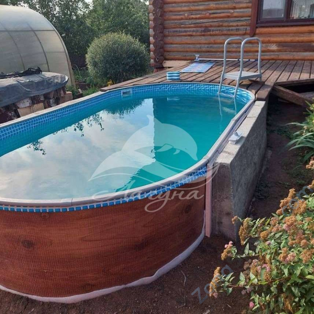 Бассейн Лагуна ТМ567 овальный вкапываемый 4,5 х 2,5 х 1,25 м