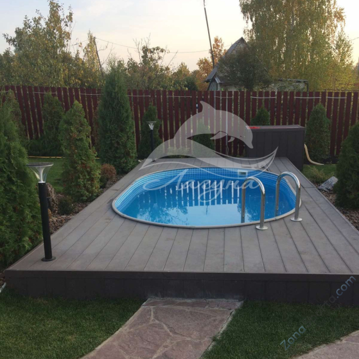 Бассейн Лагуна ТМ828 овальный вкапываемый 5 х 3 х 1.25 м