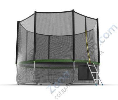 Батут Evo Jump External 12ft (Green) с нижней сетью