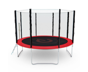 Батут с сеткой DFC Pelpo 12ft с лестницей, Red