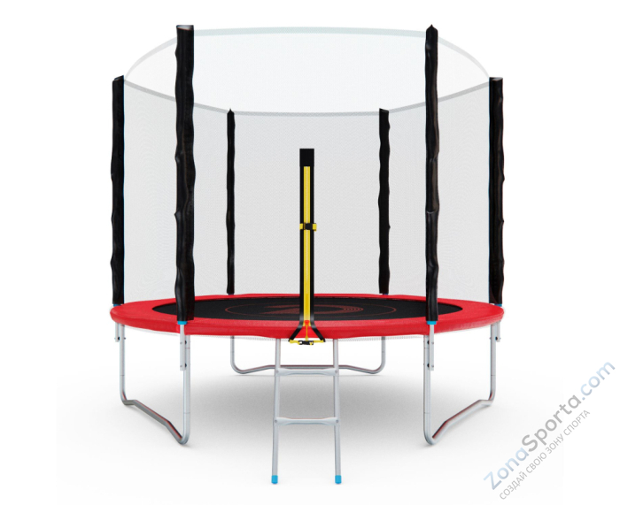Батут с сеткой DFC Pelpo 8ft с лестницей, Red