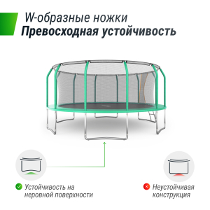 Батут Unix Line Supreme Basic 16 ft (green)
