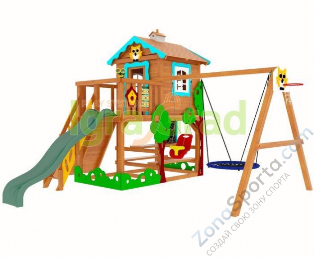 Детская деревянная площадка IgraGrad Домик 2 Совёнок