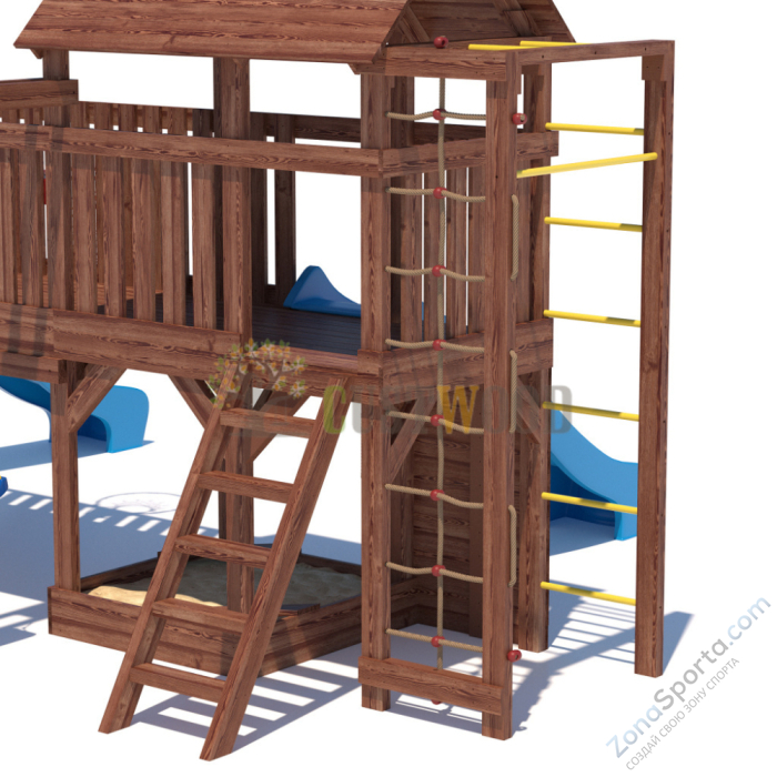 Детская деревянная игровая площадка для улицы дачи CustWood Scout SC12