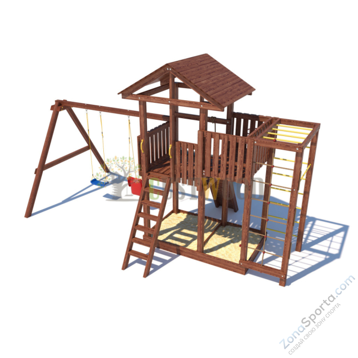 Детская деревянная игровая площадка для улицы дачи CustWood Active 1