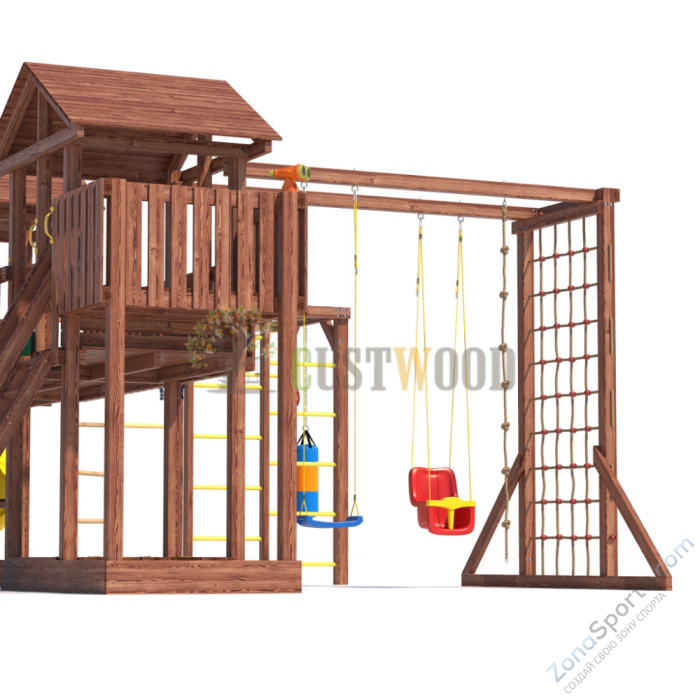 Детская деревянная игровая площадка для улицы дачи CustWood Active 14