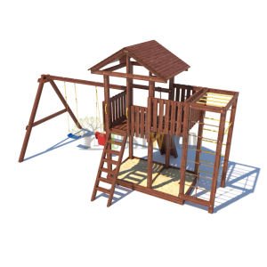 Детская деревянная игровая площадка для улицы дачи CustWood Active 1