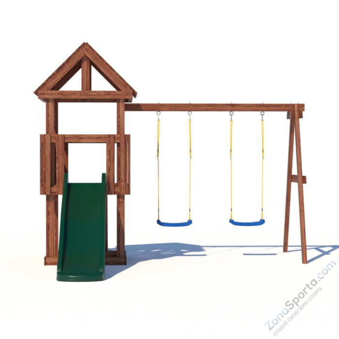 Детская площадка CustWood Junior Color JC1 с деревянной крышей