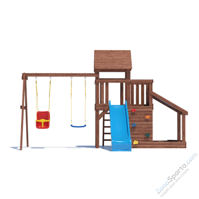 Детская площадка CustWood Scout SC7 с деревянной крышей