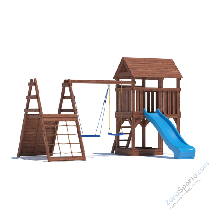 Детская площадка CustWood Scout SC8+ с большой деревянной крышей