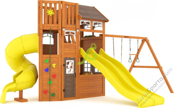 Детская площадка IgraGrad Клубный домик 4 Luxe с двумя горками