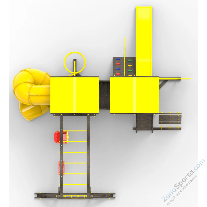 Детская площадка Пикник Black Пацифик Light с винтовой трубой