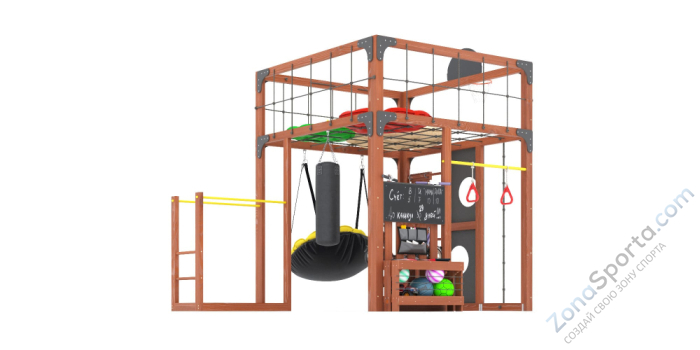 Детская площадка Савушка Куб-1 (Махагон) с подушками