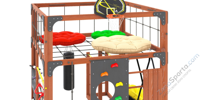 Детская площадка Савушка Куб-1 (Махагон) с подушками