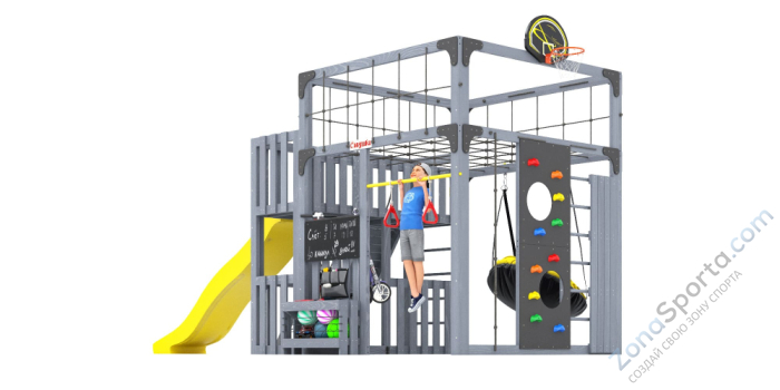 Детская площадка Савушка Куб-3 (Серый)