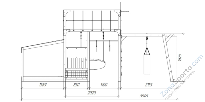 Детская площадка Савушка Куб-4 (Серый)