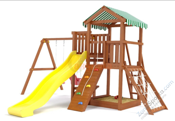 Детская площадка Савушка Мастер 2 (Махагон) Plus (горка 3 метра)