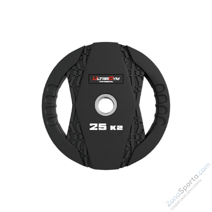 Диск обрезиненный с двумя хватами 5 кг UltraGym UG2005С