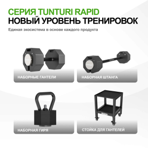 Гантель наборная Tunturi Rapid с быстрой сменой веса, 36 кг