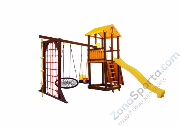 Игровой комплекс Perfetto sport Pitigliano-11 + качели Паутина