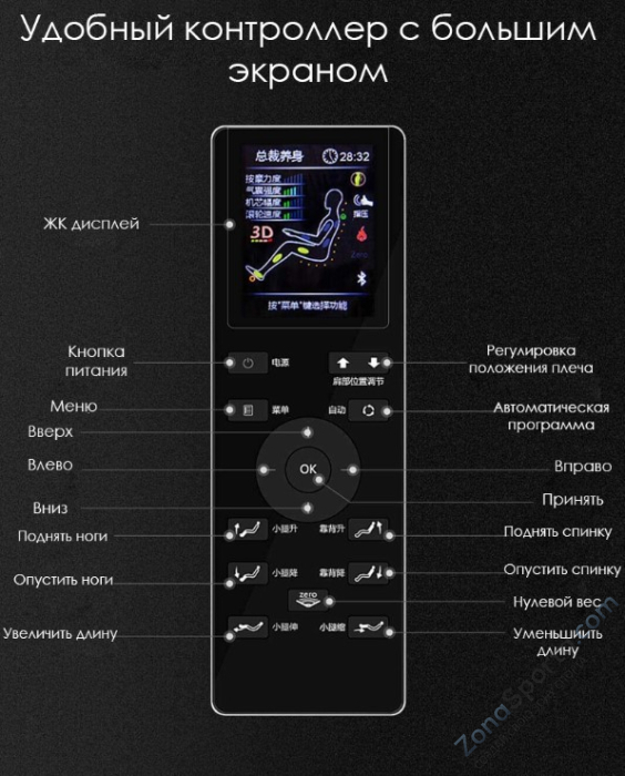 Массажное кресло Xiaomi (RT7708) Crocodile Black
