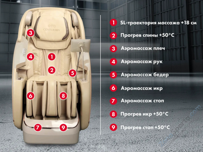 Массажный комплекс Oto Centurion Pro Zen CN-01 Бежевый