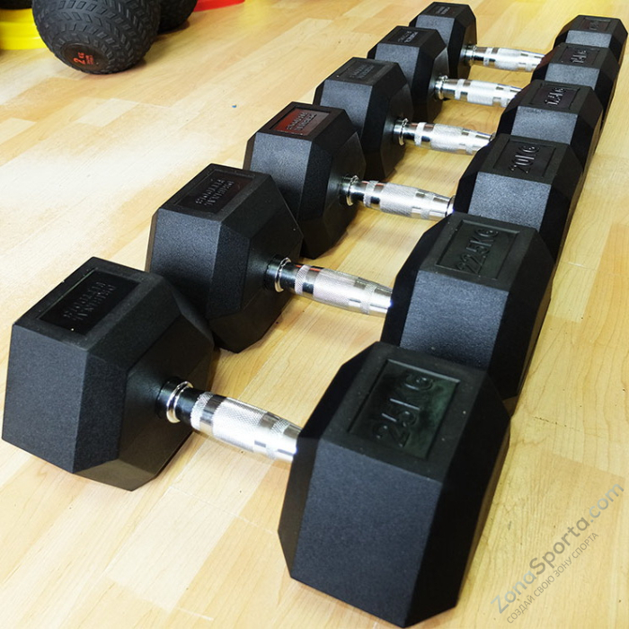 Набор гексагональных гантелей 5 пар от 1 до 5 кг ARMS FT-HEX-SET-30