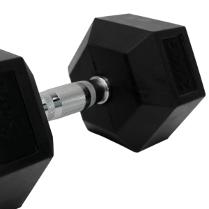 Набор гексагональных обрезиненных гантелей Bronze Gym 2,5-25 кг - 10 пар, шаг 2,5 кг