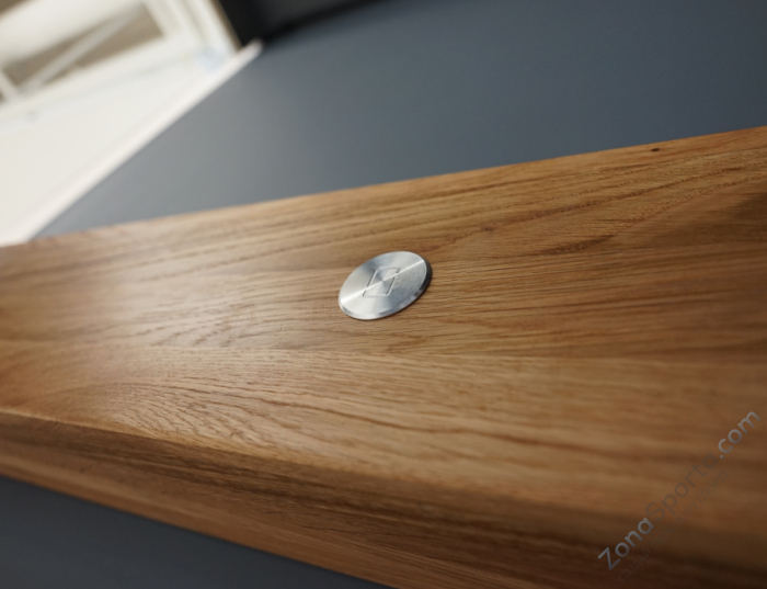 Шведская стенка из шпона дуба с эспандерами, брусьями и скамьей Desire Eco Slab Plus