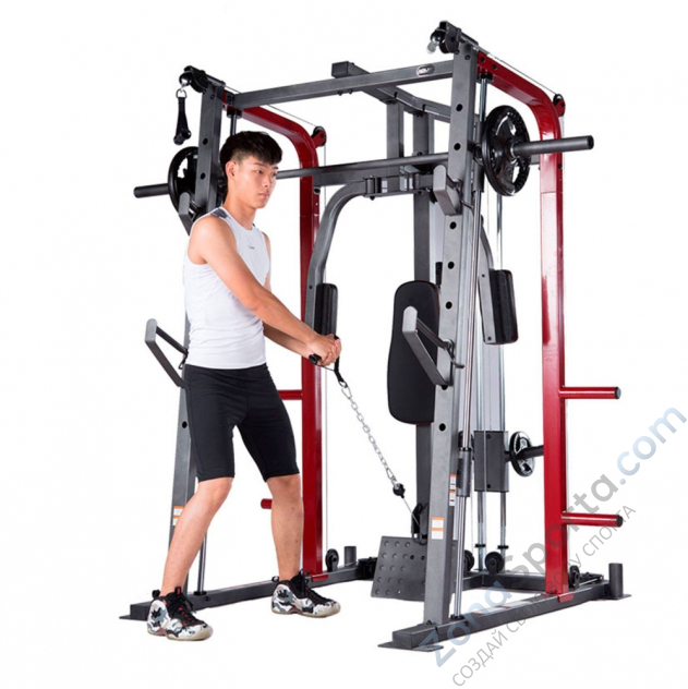 Силовой тренажер со скамьей и опциями DFC 8500 (D3023B+D3022SM)