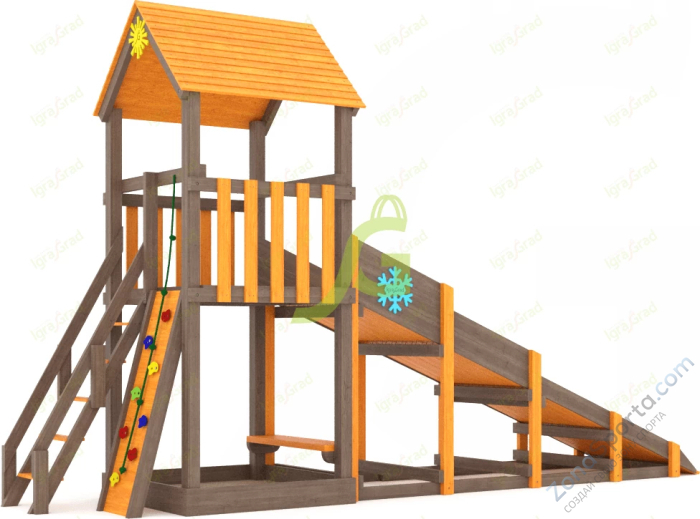 Всесезонная площадка IgraGrad С Tower со скалодромом SF1